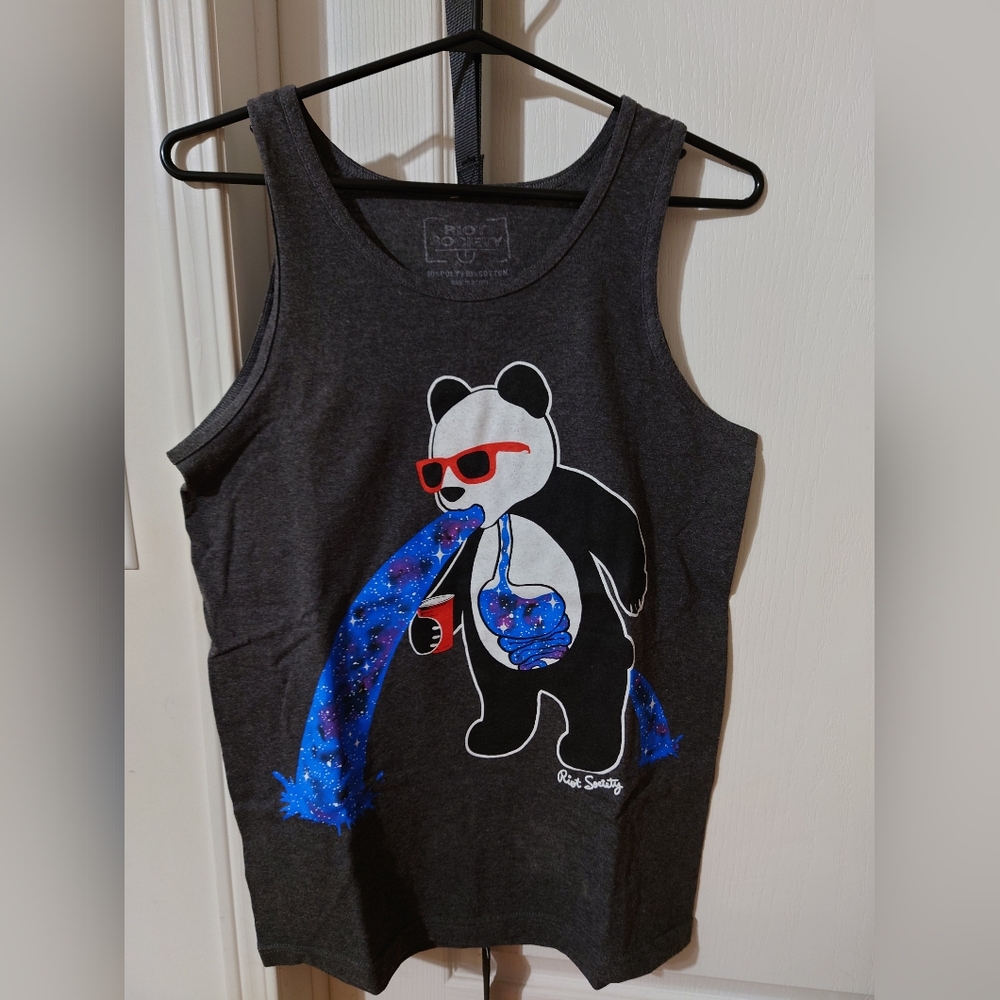 Barfing panda tank top